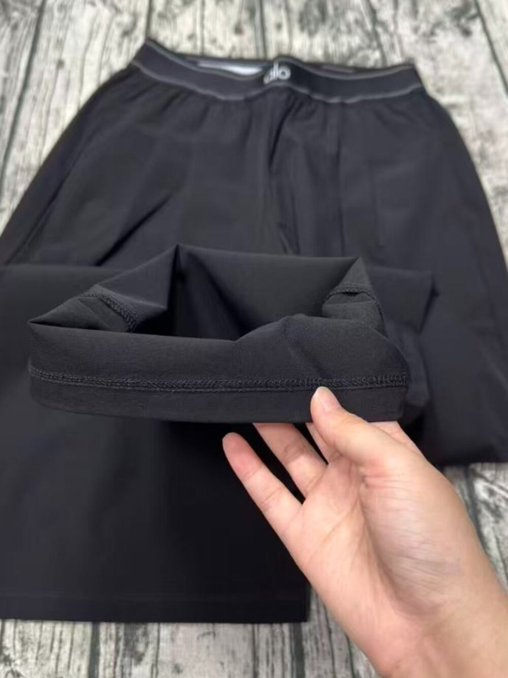 🤖NWT ALO Yoga Black Suit Up Trouser 30" Inseam | High-Waist Wide Leg Pants - Picture 6 of 8